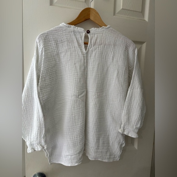 Shannon Passero cotton long sleeve white gauze shirt size small - Picture 4 of 12